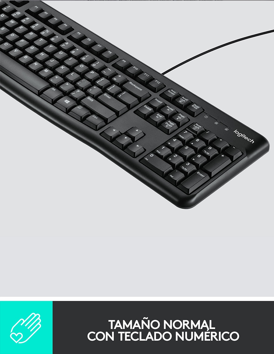 Mouse y teclado alámbrico MK120 8