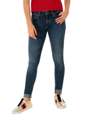 Jeans skinny 711 corte cadera para mujer