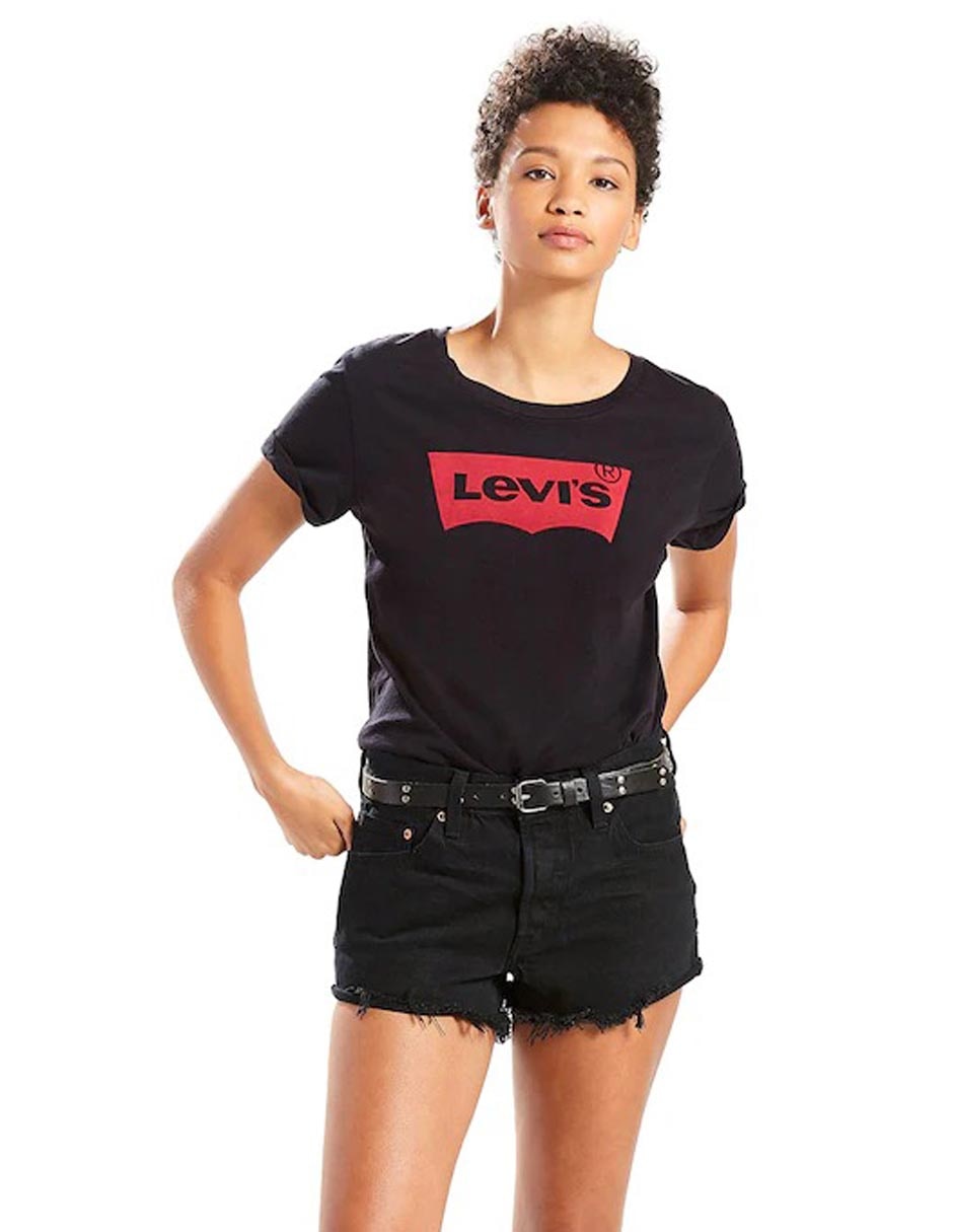 Playera manga corta cuello redondo para mujer