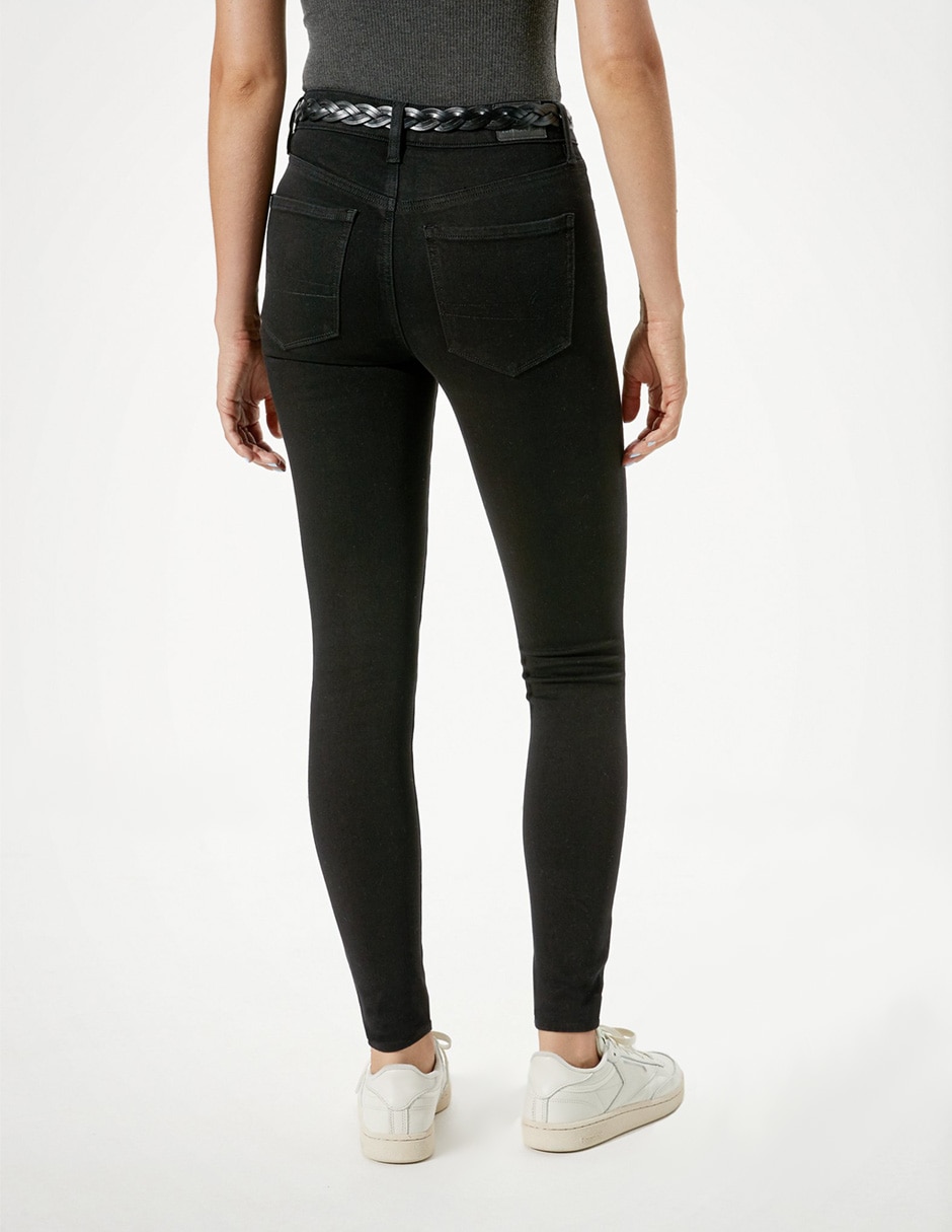 Jeans skinny corte cintura alta para mujer 2