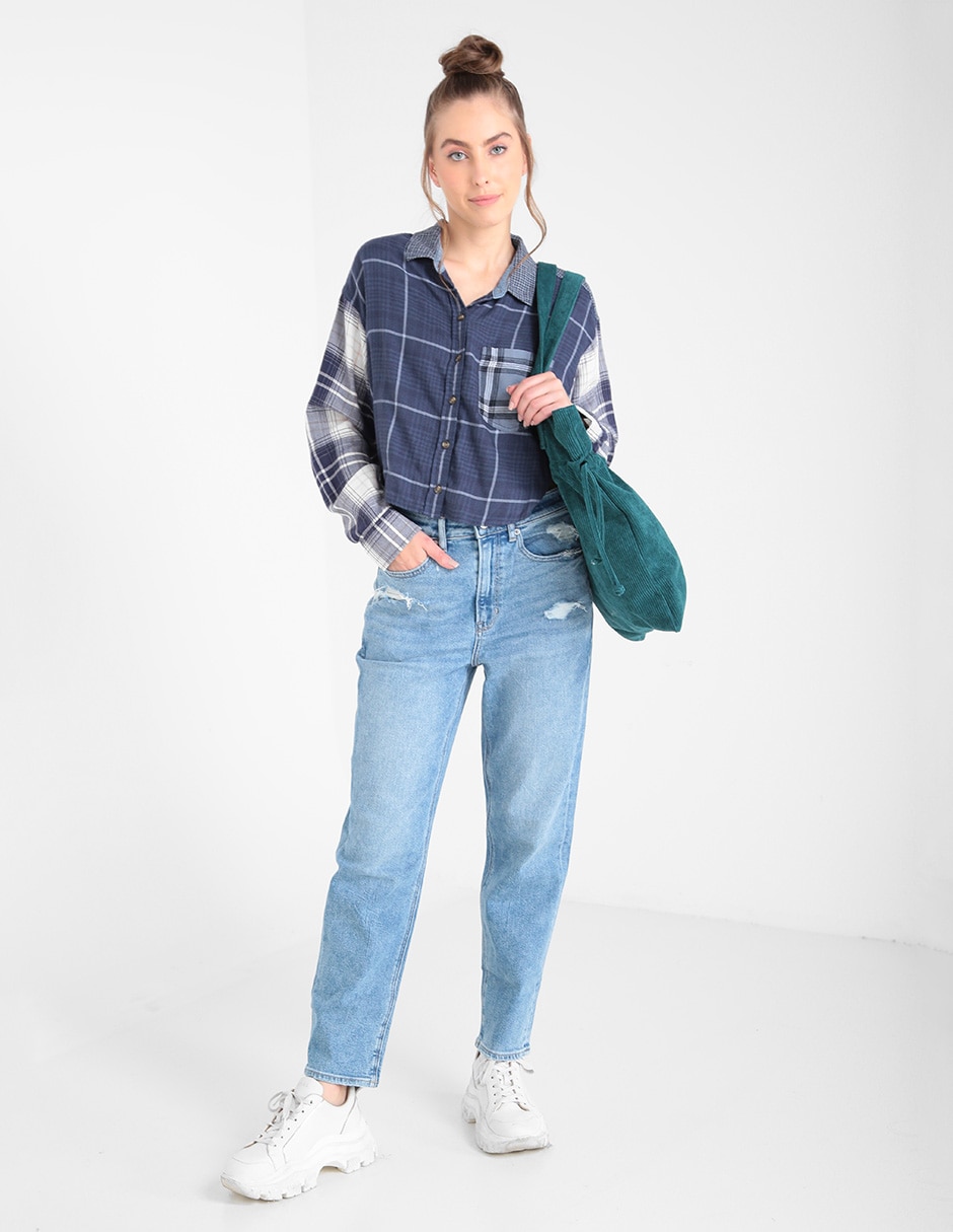 Jeans mom para mujer