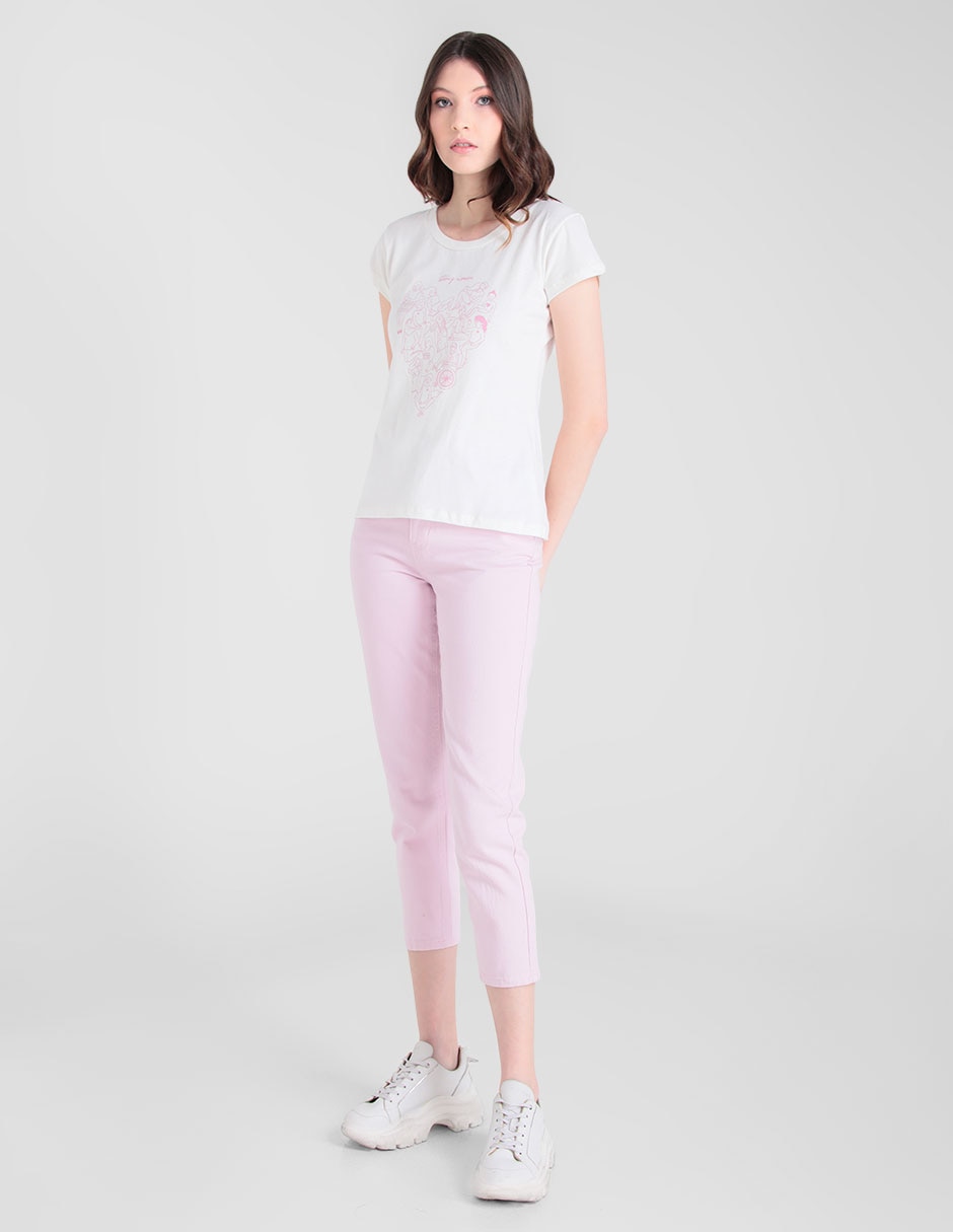 Playera manga corta 365 Essential cuello redondo para mujer 3