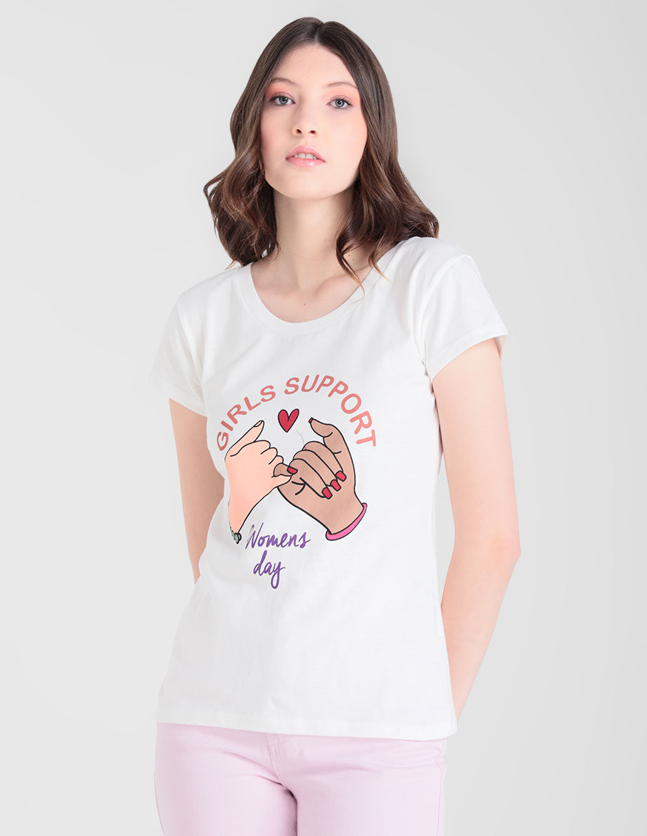 Playera manga corta 365 Essential cuello redondo para mujer