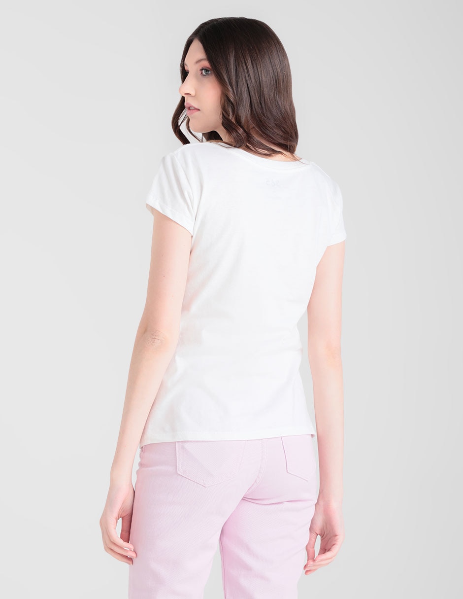 Playera manga corta 365 Essential cuello redondo para mujer