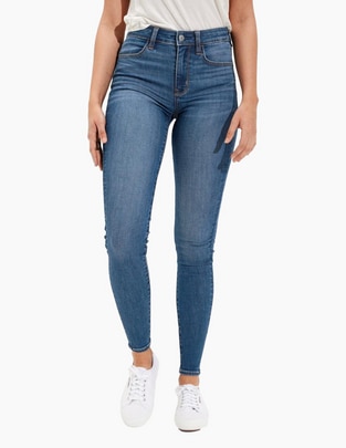 Jeans skinny American Eagle corte cintura para mujer
