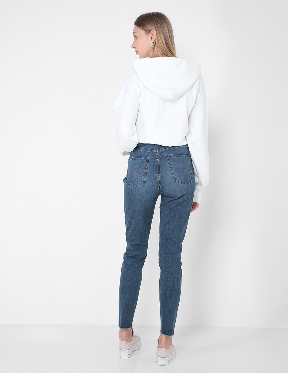 Jeans ultra skinny high rise jegging para mujer 4
