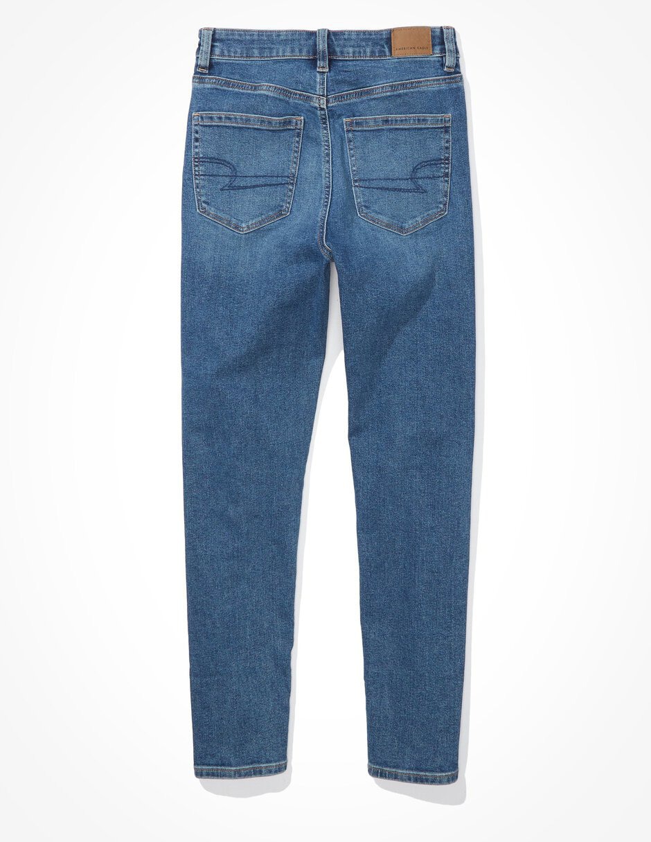 Jeans capri mom American Eagle corte cintura para mujer
