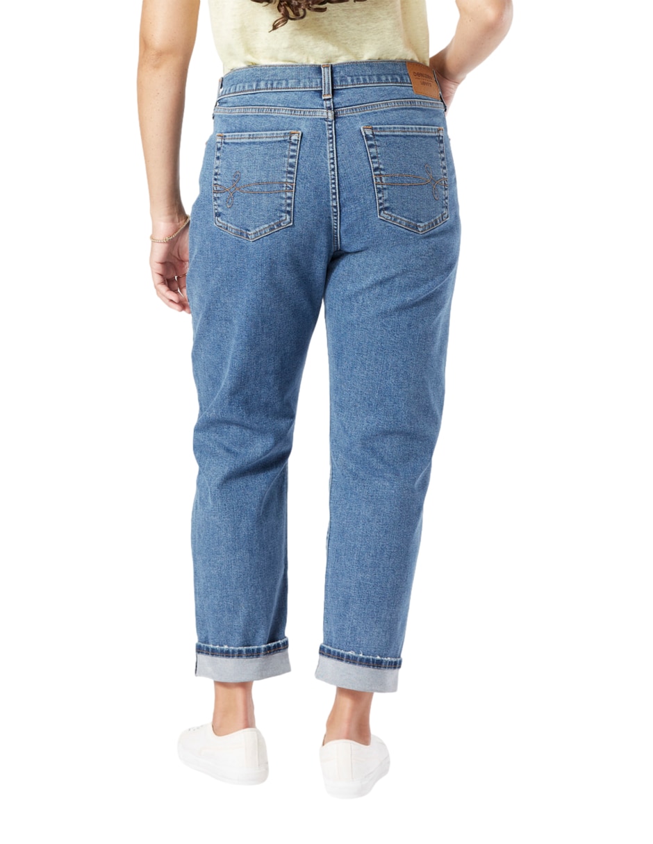 Jeans slim mid-rise boyfriend para mujer 3