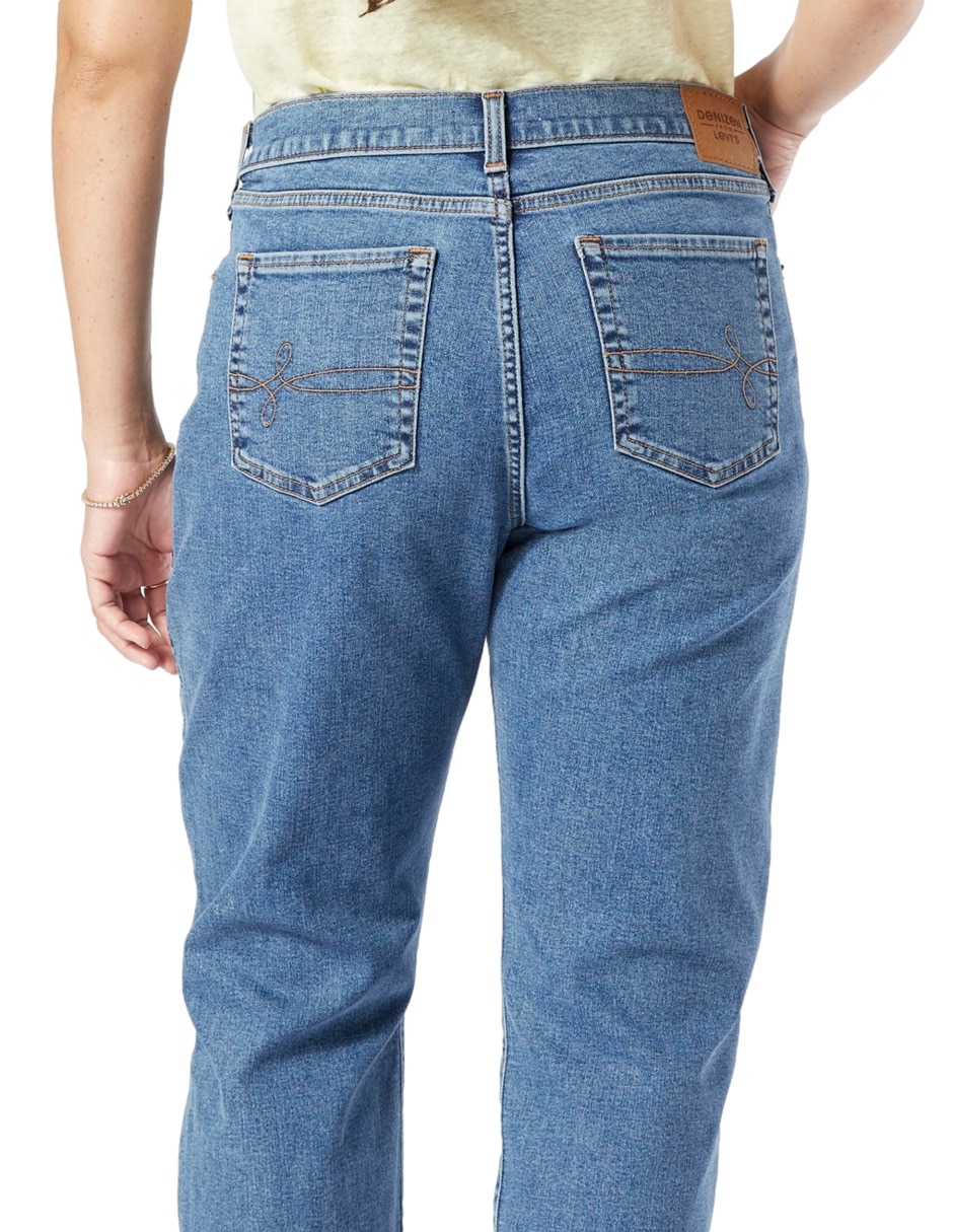 Jeans slim mid-rise boyfriend para mujer 2