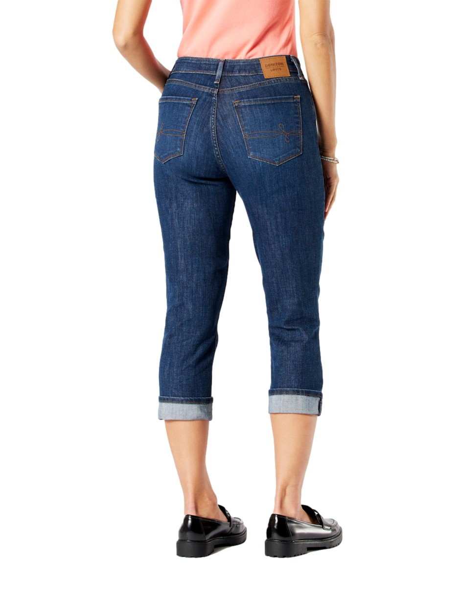 Jeans slim mid-rise capri para mujer 3