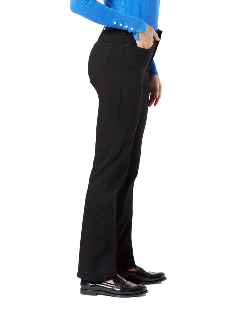 Jeans straight high-rise para mujer 4