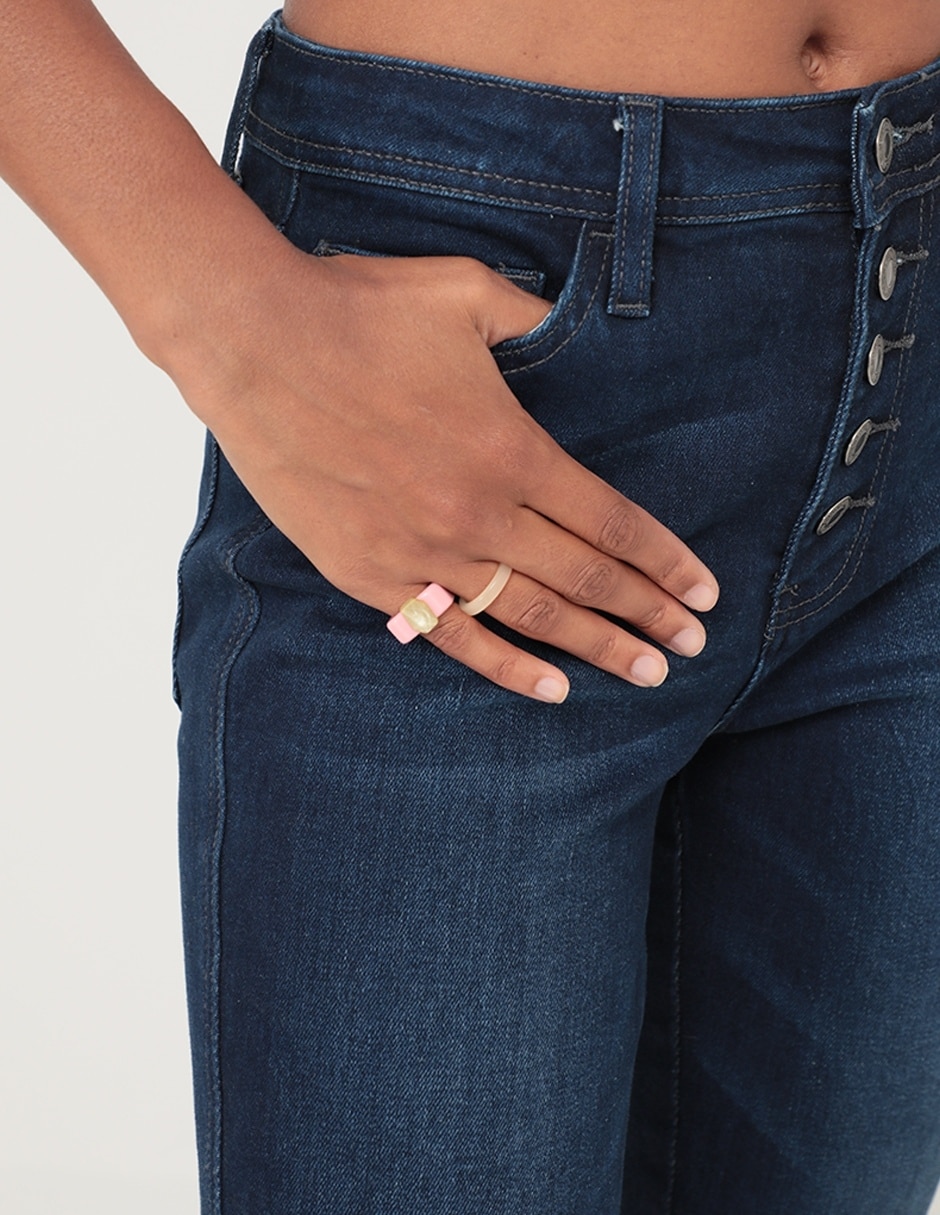 Set anillo semipreciosas liso
