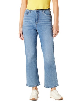 Jeans straight Denizen Sculpt uhr crop flare corte cintura alta para mujer