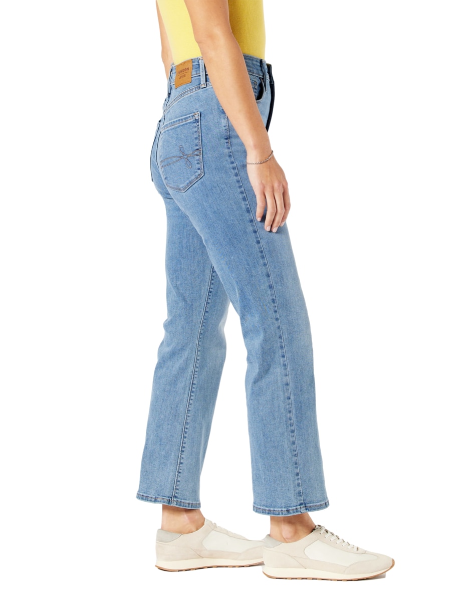 Jeans straight Denizen Sculpt uhr crop flare corte cintura alta para mujer