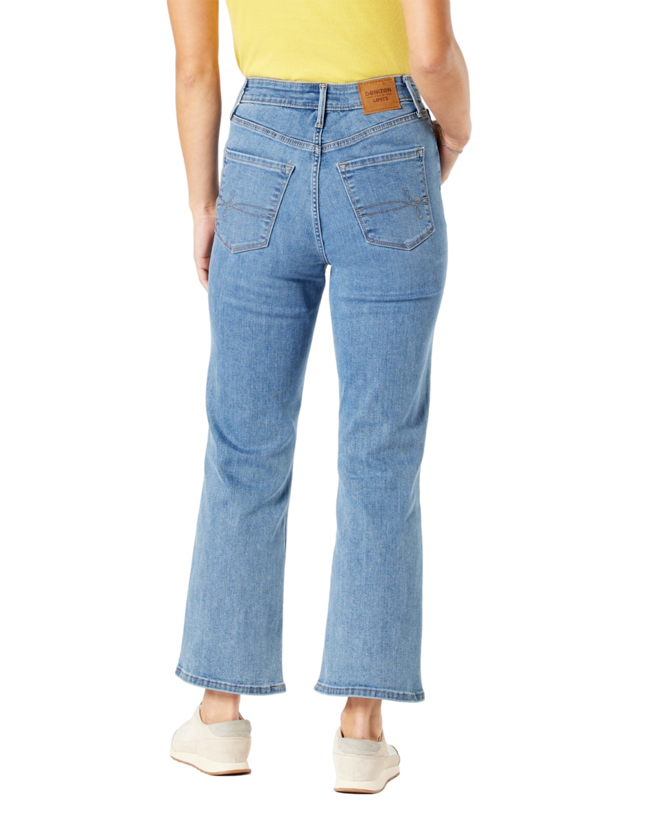 Jeans straight Denizen Sculpt uhr crop flare corte cintura alta para mujer