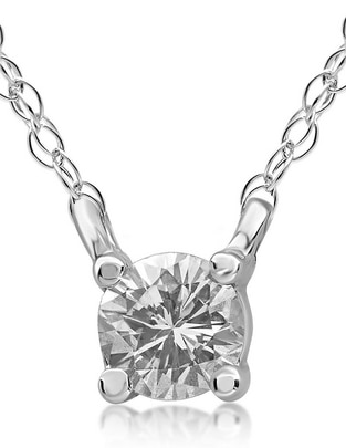 Collar Jayda de oro blanco 14 K