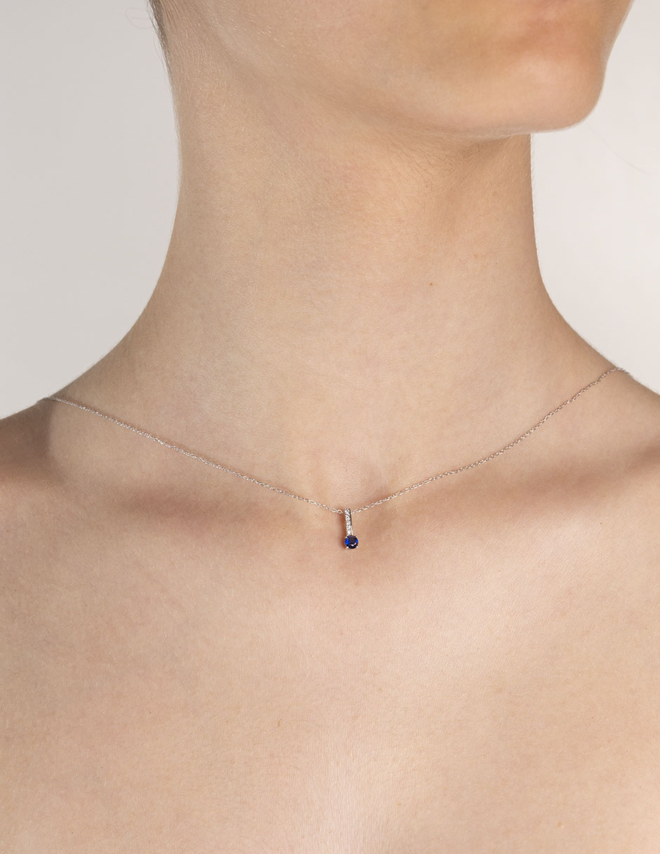 Collar de Oro Blanco 14 k