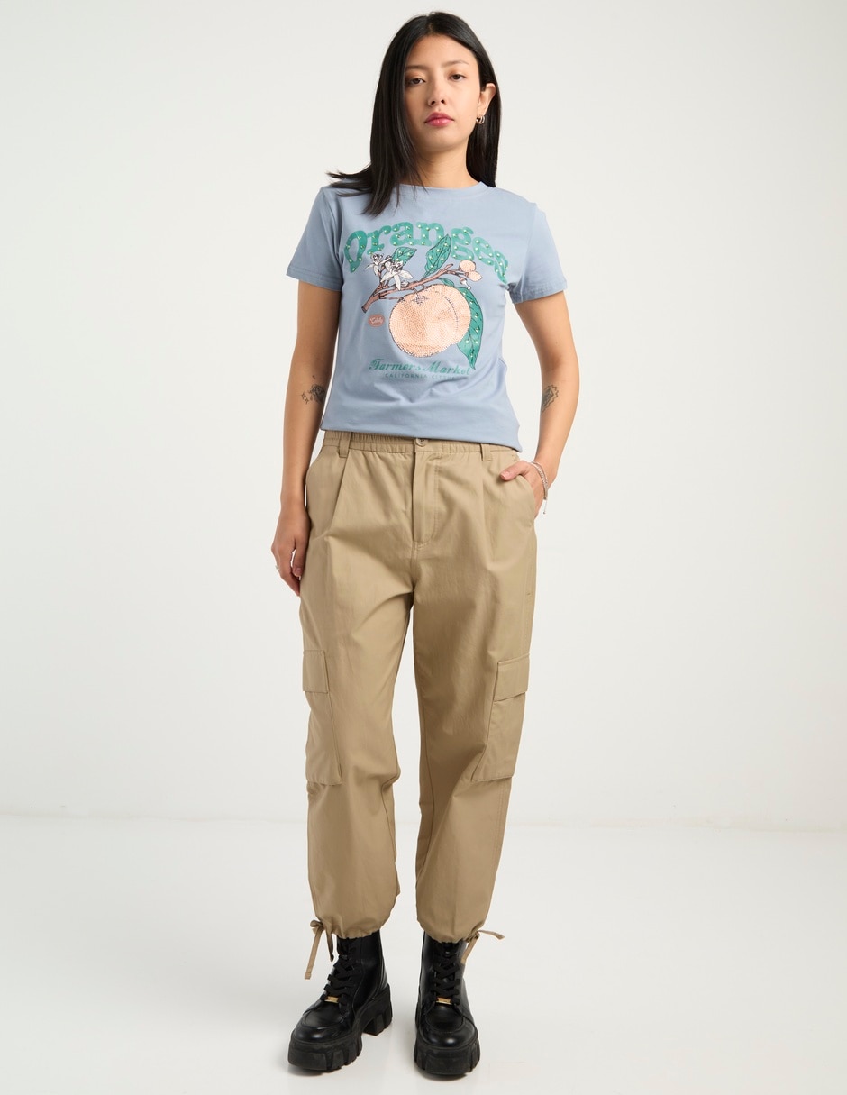 Playera manga corta Biography cuello redondo para mujer