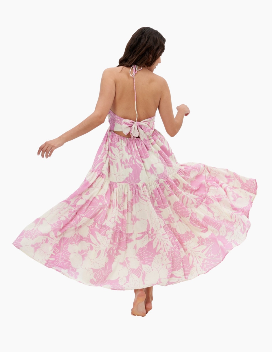 Vestido midi casual fembra tiered midi para mujer