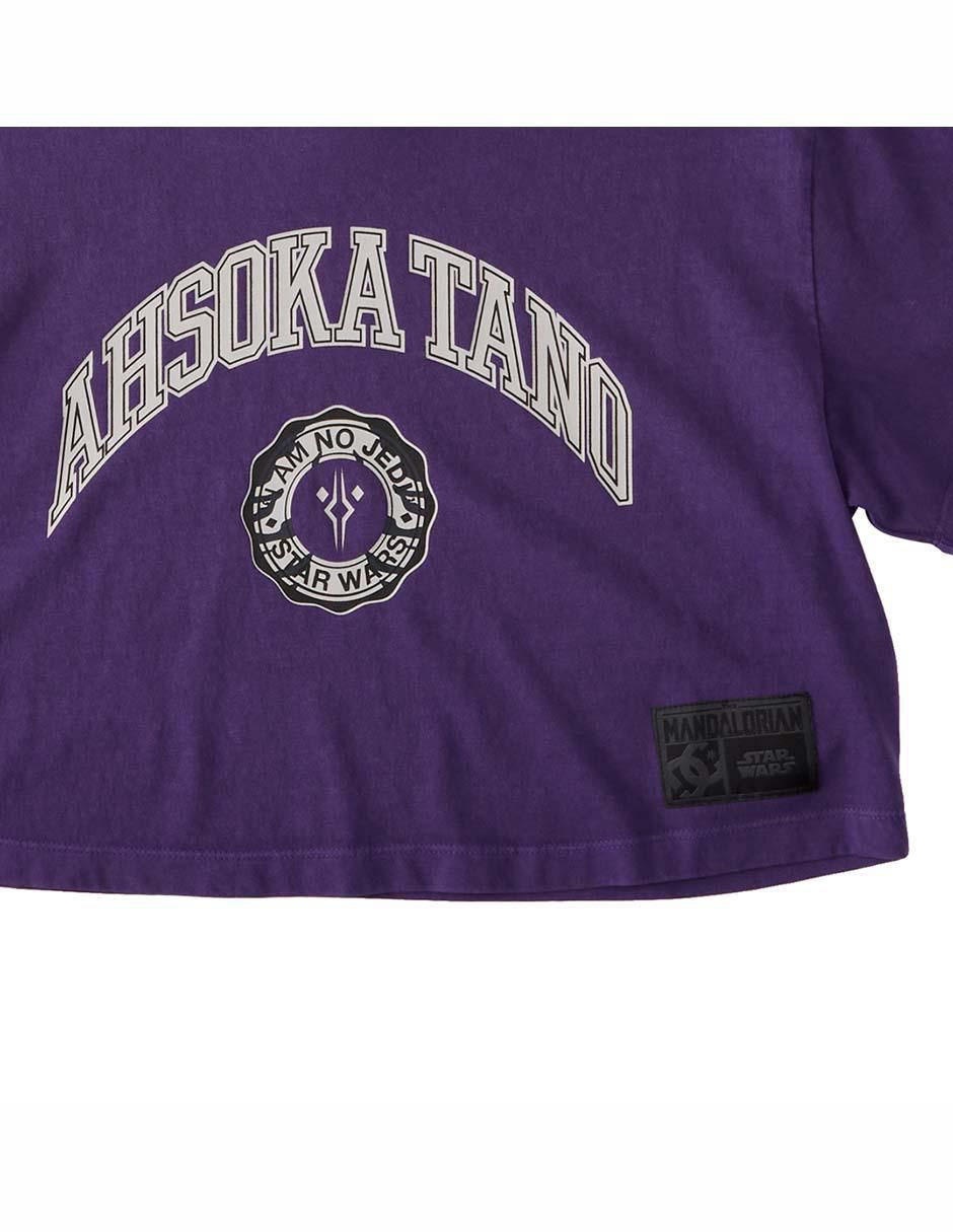Playera manga corta Dc Shoes X Star Wars The Mandolorian Ahsoka Tano cuello redondo para mujer