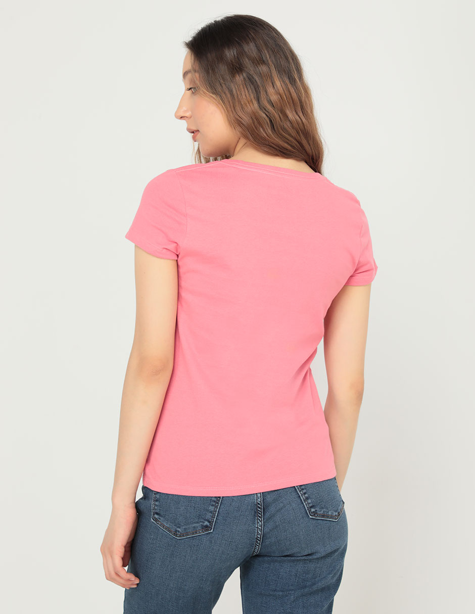 Playera manga corta cuello redondo para mujer 1