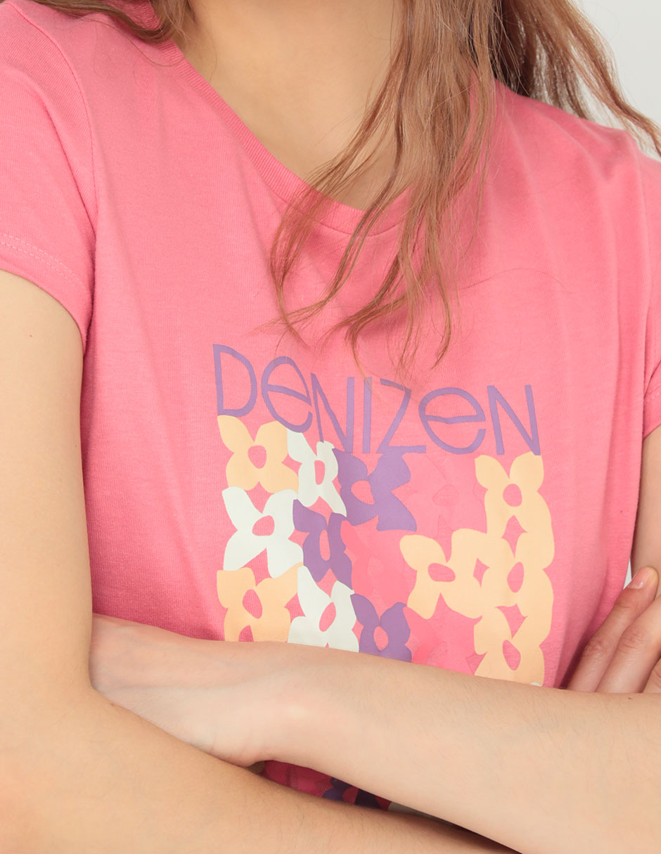 Playera manga corta cuello redondo para mujer 4