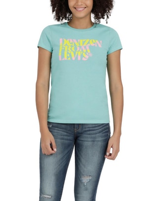 Playera manga corta cuello redondo para mujer