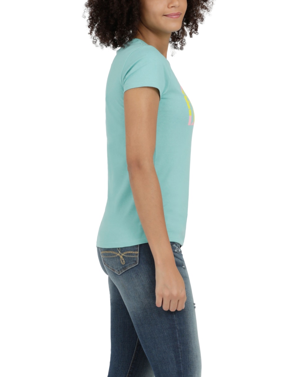 Playera manga corta Denizen cuello redondo para mujer