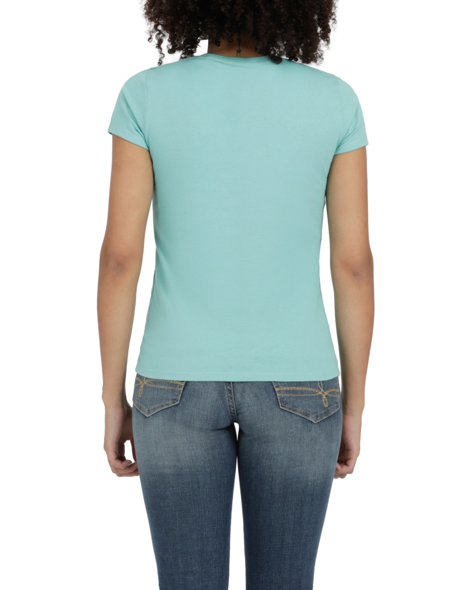 Playera manga corta Denizen cuello redondo para mujer