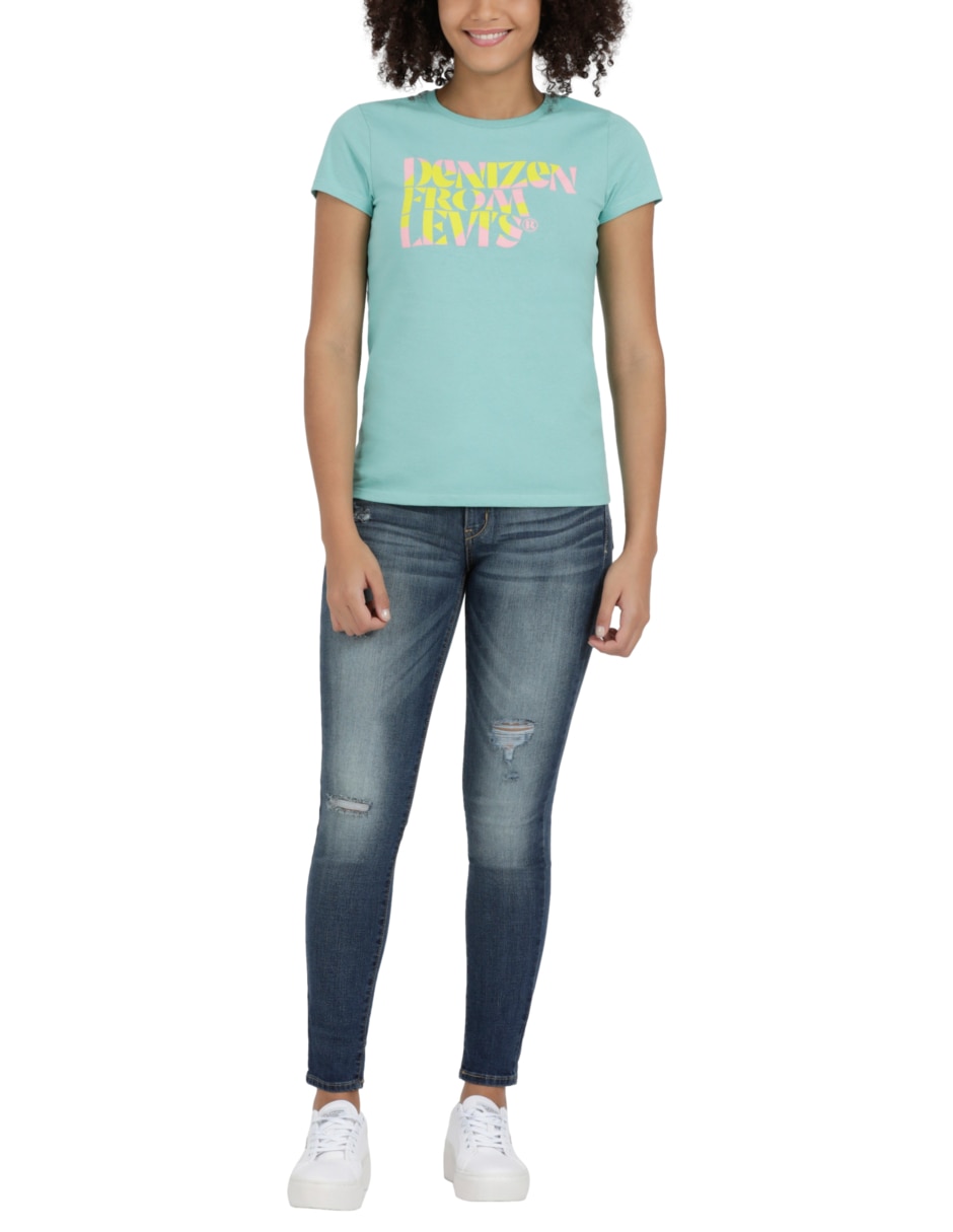 Playera manga corta Denizen cuello redondo para mujer