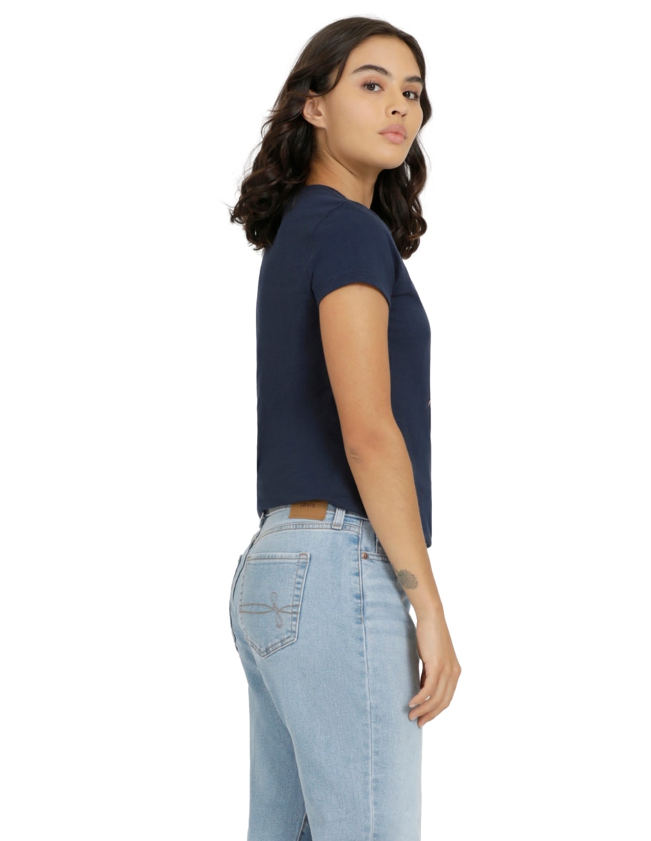 Playera manga corta Denizen cuello redondo para mujer