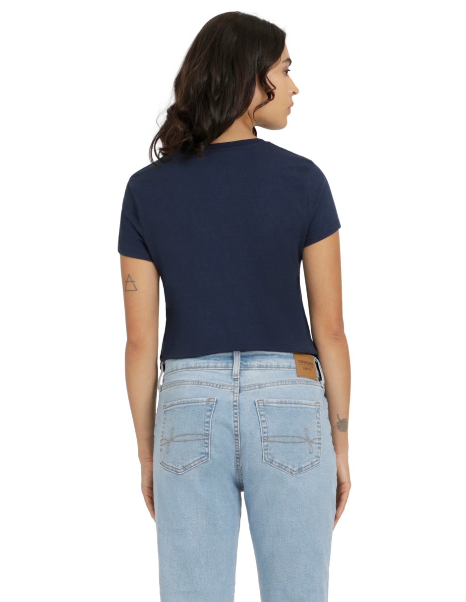 Playera manga corta Denizen cuello redondo para mujer
