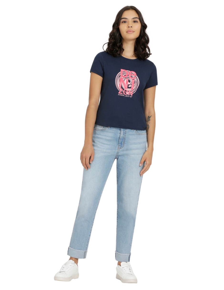 Playera manga corta Denizen cuello redondo para mujer
