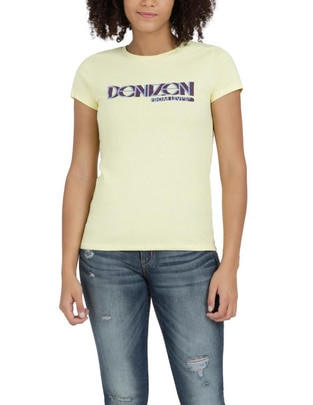 Playera manga corta cuello redondo para mujer