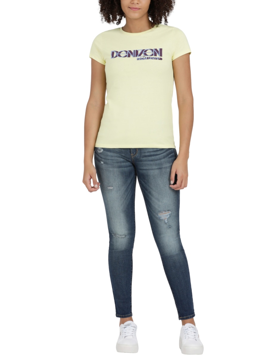 Playera manga corta Denizen cuello redondo para mujer