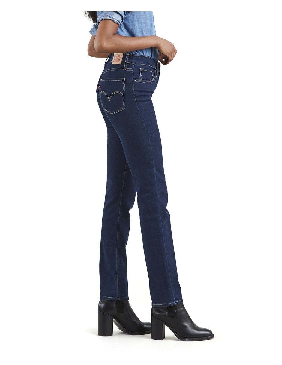jeans straight Levi's corte cintura alta para mujer