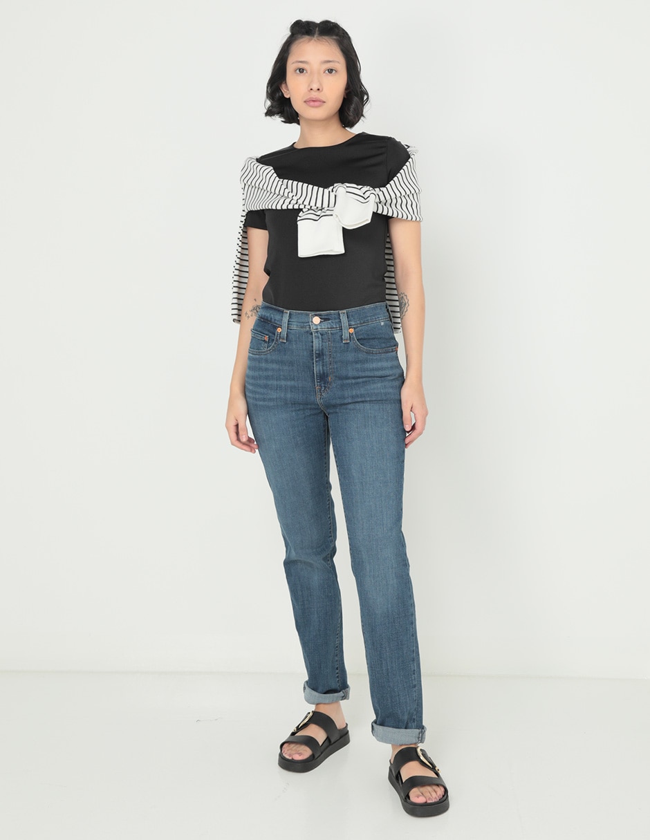Jeans slim corte cintura para mujer 3