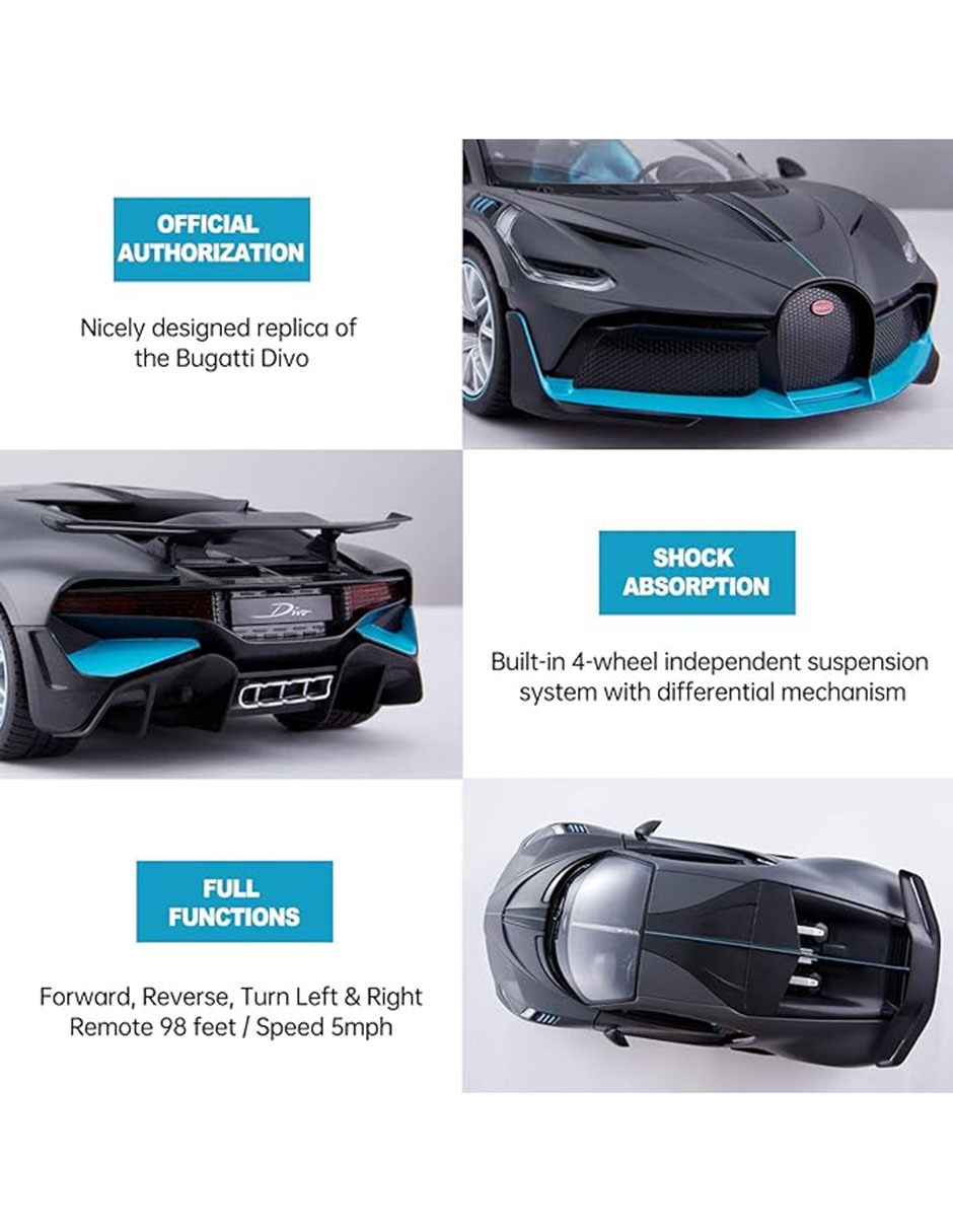 Automóvil deportivo Rastar Bugatti Divo ABS