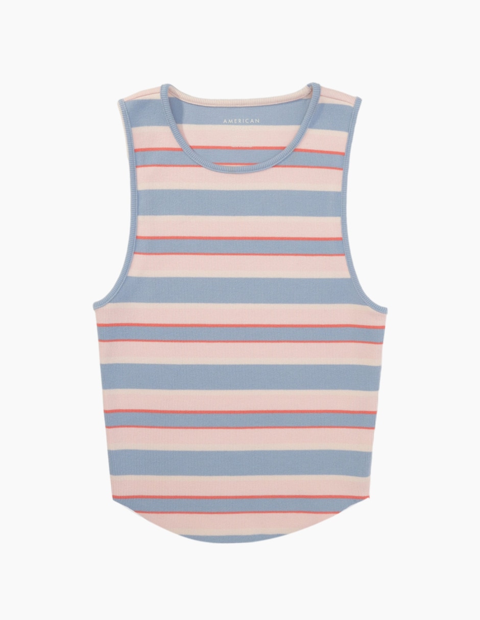 Top cuello redondo escote regular tirante ancho 3