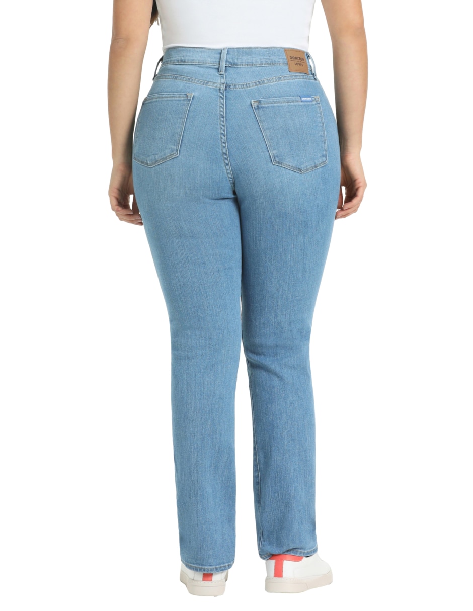 Jeans straight high-rise para mujer 4
