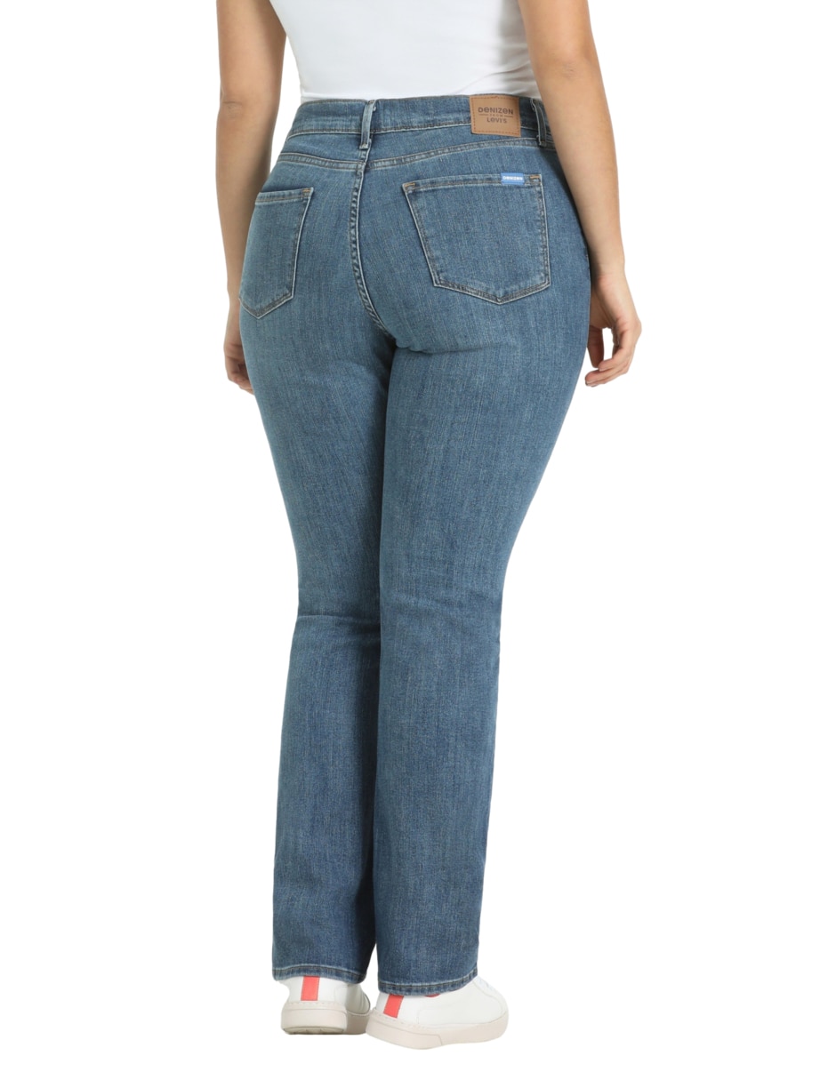 Jeans straight high-rise para mujer 4