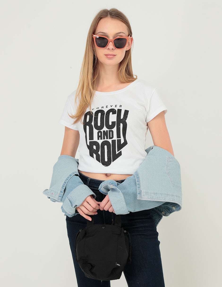 Playera manga corta cuello redondo para mujer Playera manga corta cuello redondo para mujer