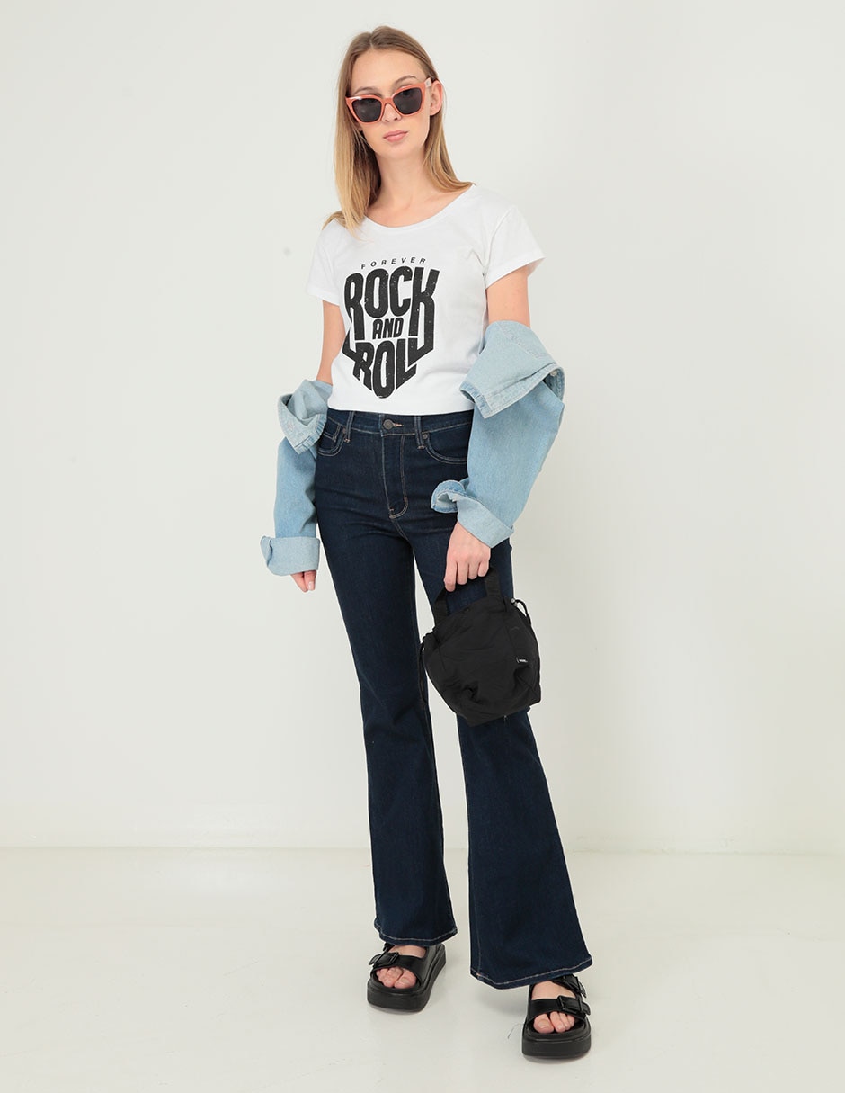 Playera manga corta 365 Essential cuello redondo para mujer