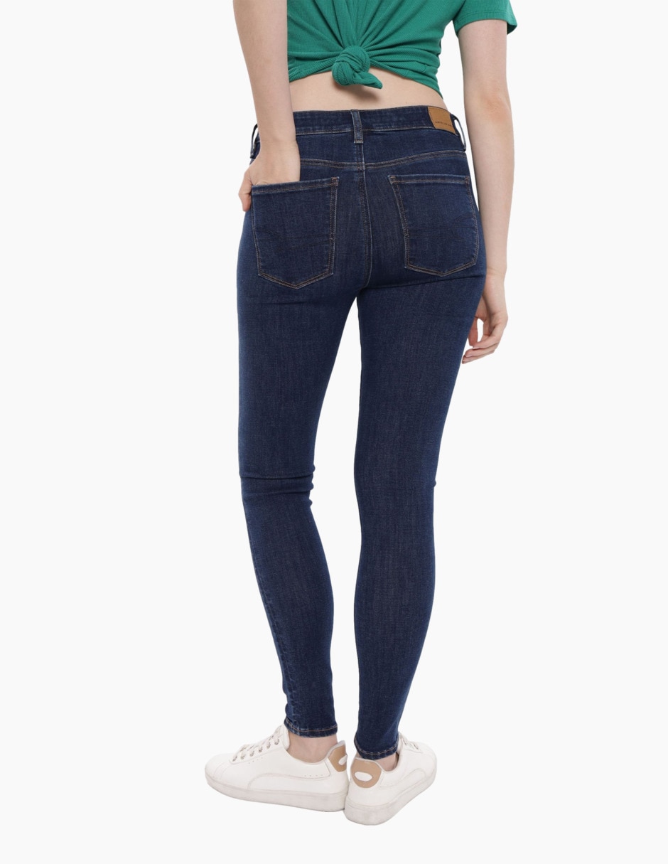 Jeans skinny american eagle corte cintura para mujer