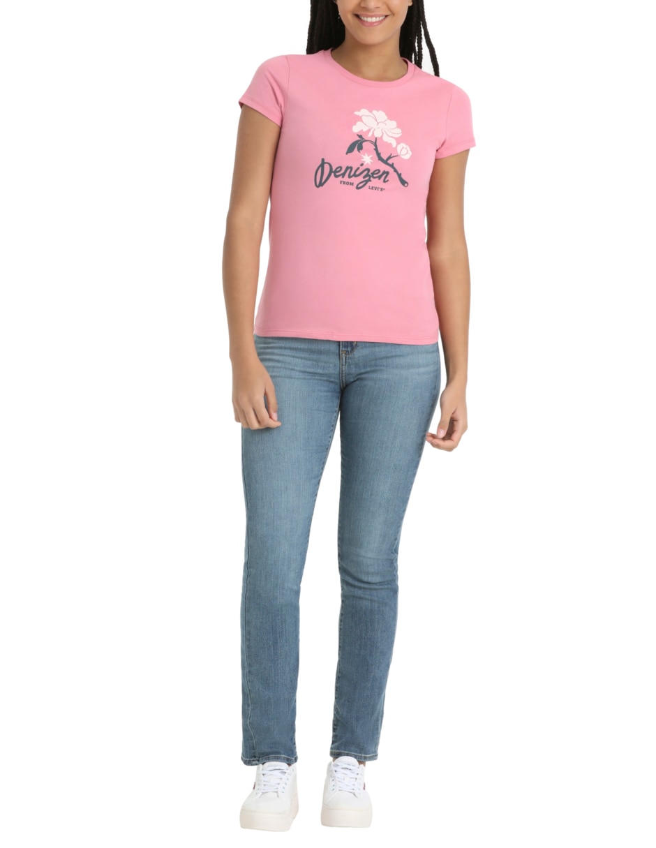 Playera manga corta cuello redondo para mujer 7
