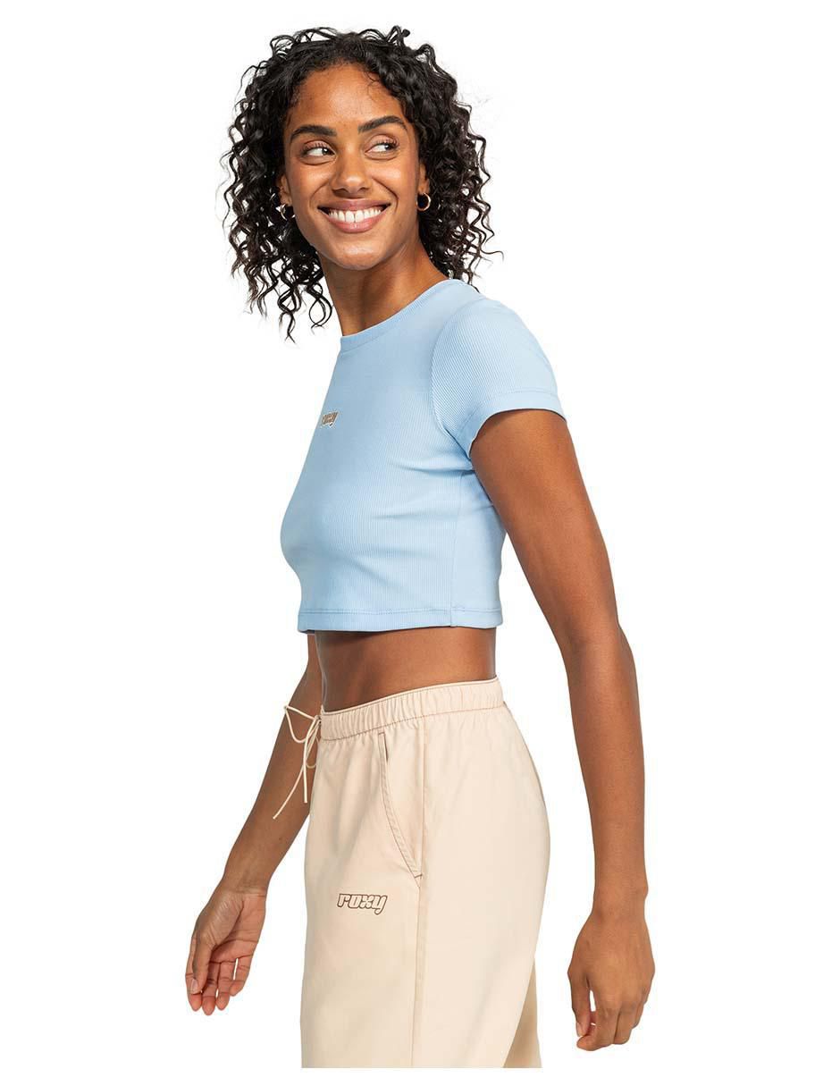 Top Roxy cuello redondo sin tirantes
