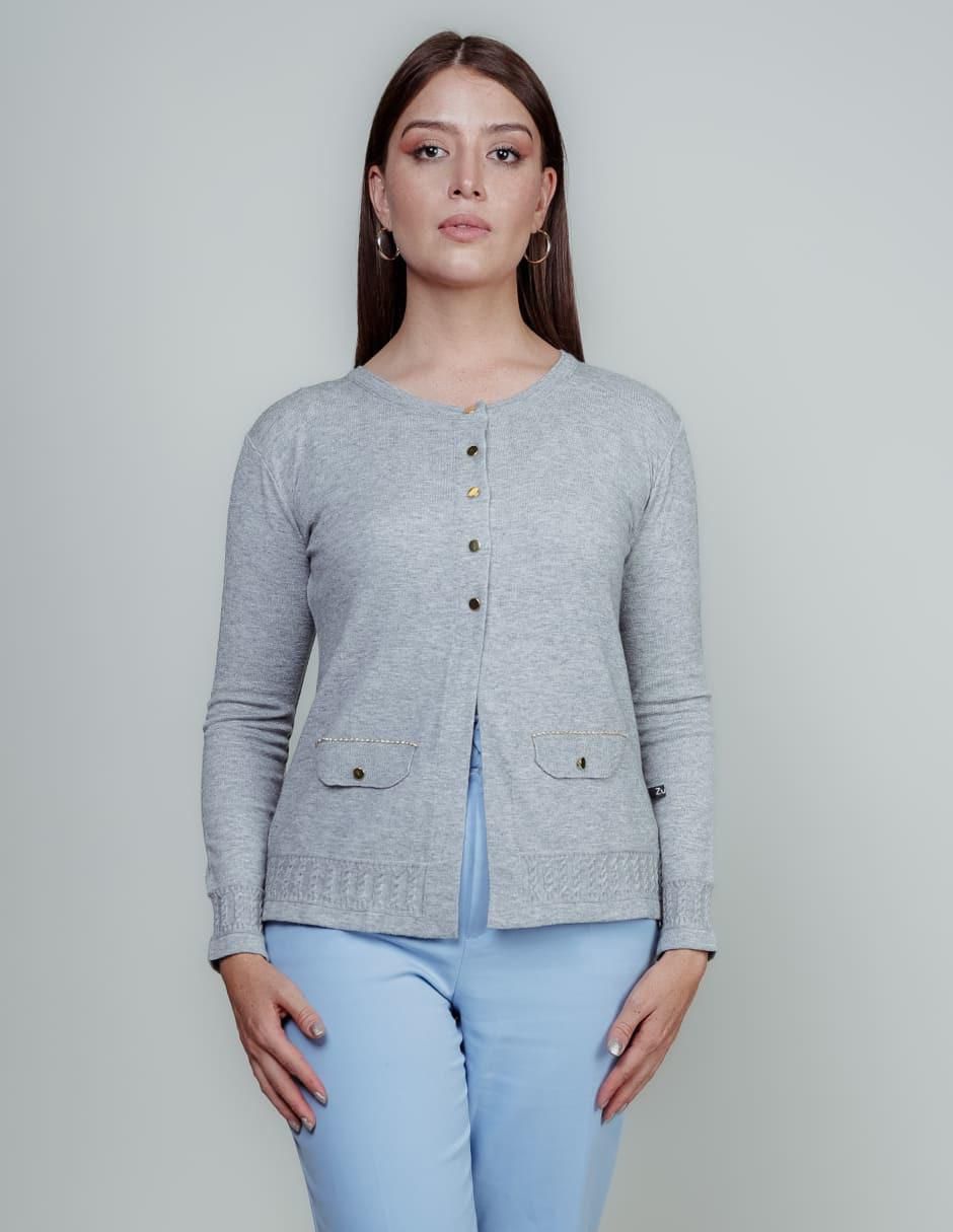 Suéter cuello redondo para mujer