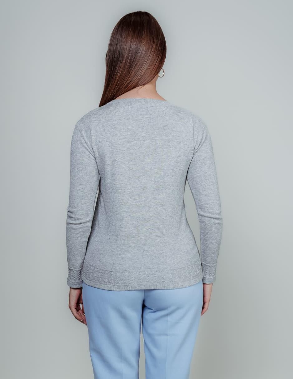 Suéter cuello redondo para mujer 5