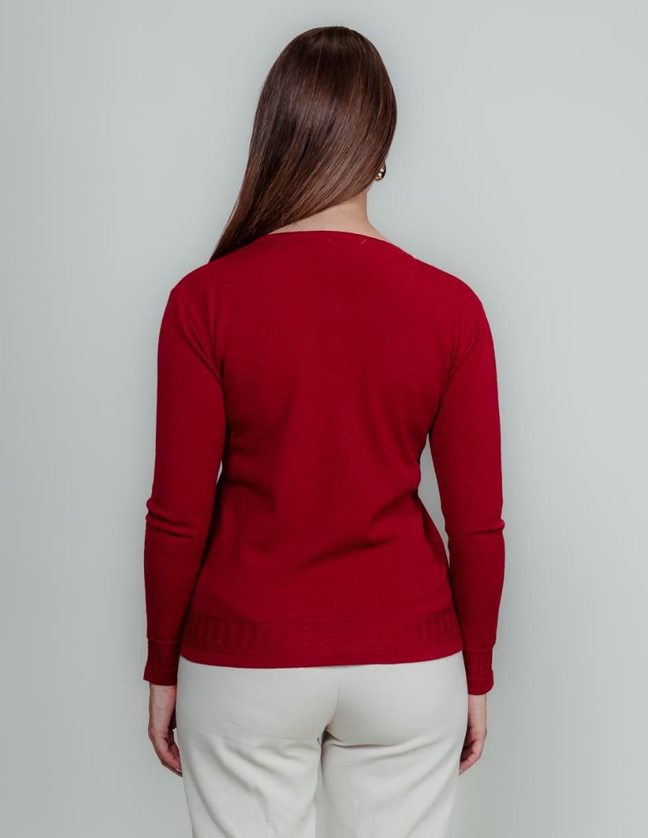 Suéter cuello redondo para mujer 7