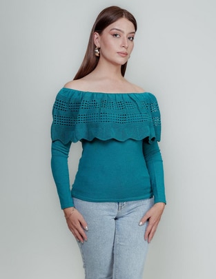 Blusa Zuio manga larga para mujer